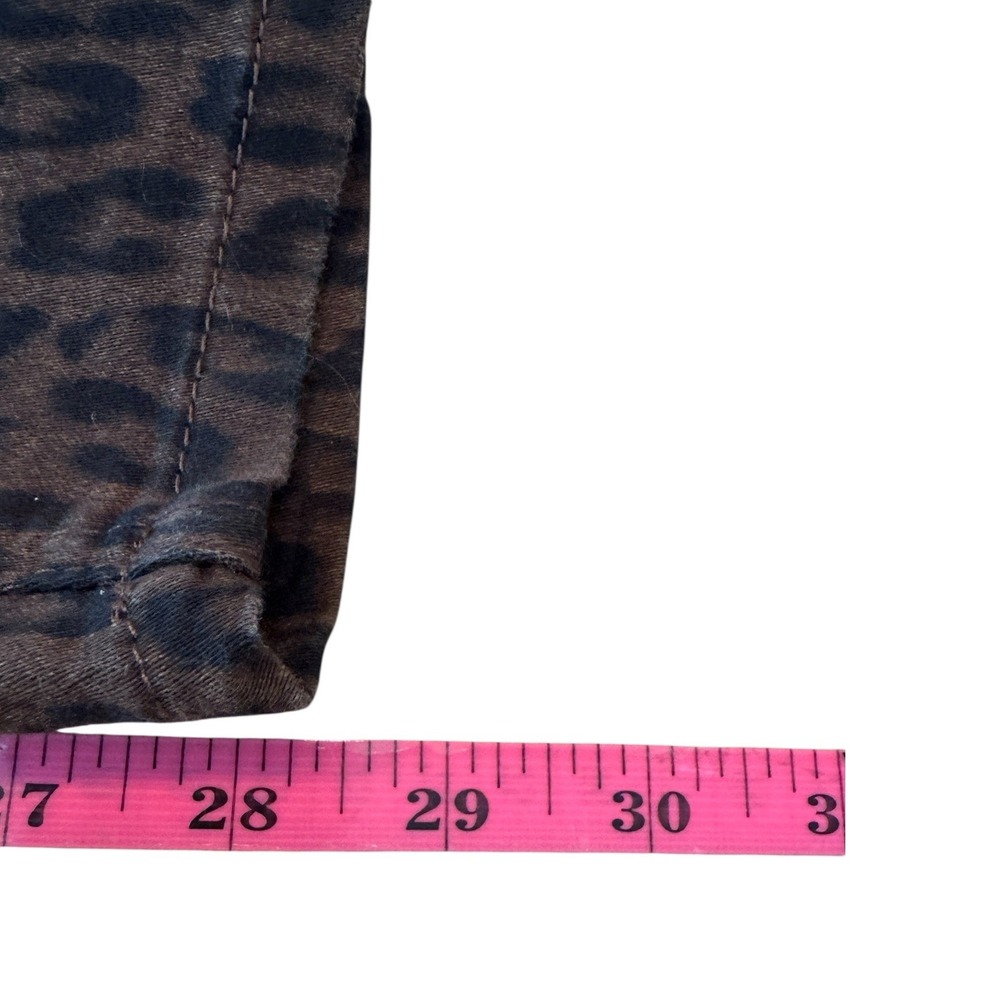 Democracy Ab solution Leopard‎ Animal Print Skinny Jeans Brown Black Size 6 - Picture 4 of 5